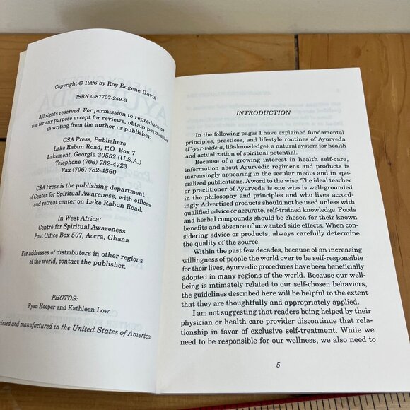 Easy Guide to Ayurveda Softcover 1996 Roy Eugene Davis Yogic Philosophy - Picture 3 of 5